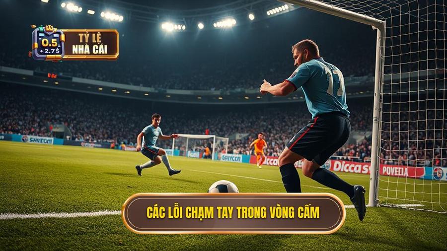 2. Các lỗi chạm tay trong vòng cấm